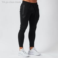 gift 【กางเกง】 vq New Run Joggers Pants Male Leisure Sportswear Bottoms Skinny Sweatpants men Trousers Gym Fitness Bodybuilding Track Pants gift