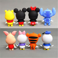 (ร้อน) Kawaii รูปตุ๊กตา Stitch Donald Winnie The Pooh PVC 7ซม. Mickey เด็กเค้กตกแต่งของเล่นของขวัญ