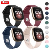 【CC】 4pcs/lot Soft Silicone for Versa/Versa 2/Versa 3/Versa 4 Band Wristband Versa Versa2