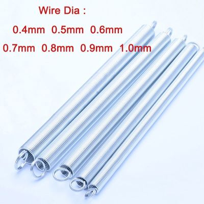 Zinc Plated Tension Extension Spring Wire Dia 0.4mm-1.0mm Double Coil Springs Outer Dia 3mm-10mm Length 300mm Various Sizes Food Storage  Dispensers