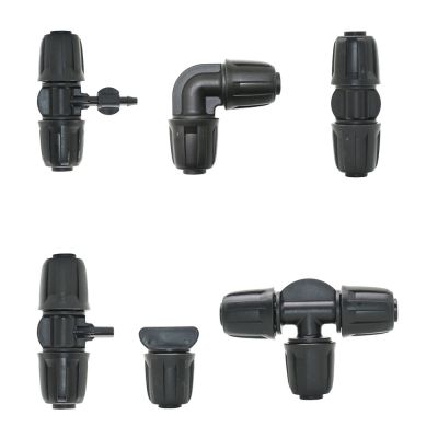 【YF】◑▩◈  16mm Pe Tube Connecters Tee Elbow End Plug ​Joints With Lock 1/2  x 1/4 6mm Pipe Reduced Barb Coupling Irrigation