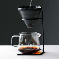 เซรามิกมือต้มกาแฟกรองชุดที่มี V60ผู้ถือกาแฟสร้างสรรค์ร่วมกันหม้อครัวเรือนเทกว่ากาต้มน้ำ Dripper ยืนถ้วย