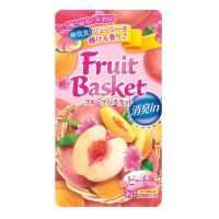 Hanataba Fruit Basket ทิชชู่กระดาษชำระญี่ปุ่น แกนกลิ่นพีช กระดาษสีชมพู ละลายน้ำ หนา2ชั้น 27.5เมตร 12ม้วน