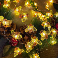 3040leds Bee Shaped LED Fairy Light String Copper Wire HoneyBee Garland Lights for Wedding Birthday Christmas Party Room Decor