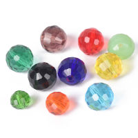 36pcs Round 96 Facets Cut Disco Ball 8mm 10mm 12mm Crystal Glass Loose Spacer Beads lot Colors for Jewelry Making DIY