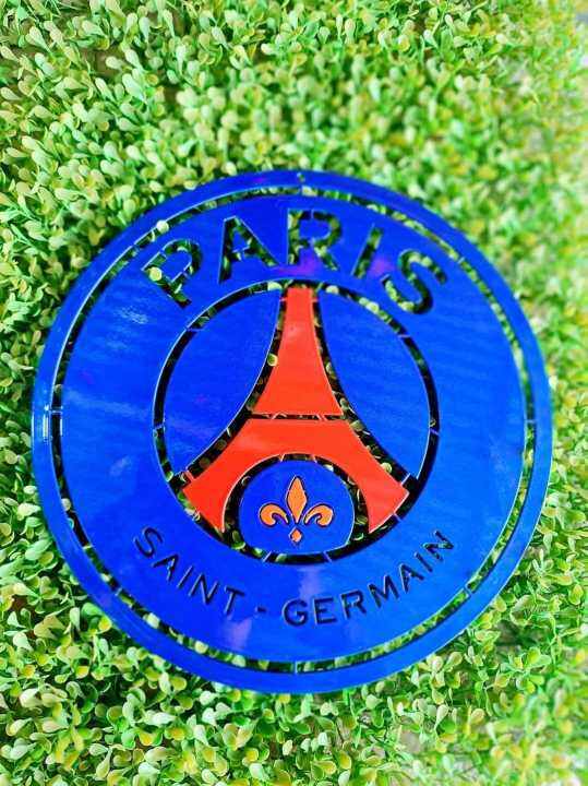 ปารีแซ้ง-แฌร์แม็ง-paris-saint-germain-เหล็กตัดเลเซอร์-30x30-cmหนา-2-5mm-หนัก1-2-kgสีเหมือนจริงใช้สีพ่นรถยนต์-ภายนอก2k-สูตร-2-1ทนทุกสภาวะอากาศ-ติดตั้งง่าย