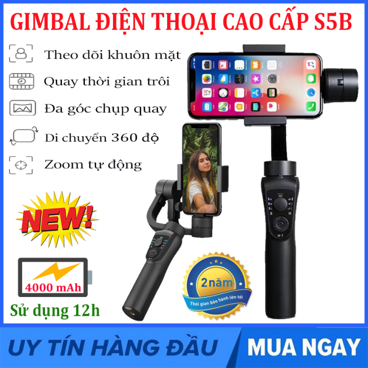 TẶNG CHÂN MÁY ẢNH ] Gimbal chống rung S5B Tay cầm Gậy chụp ảnh ...