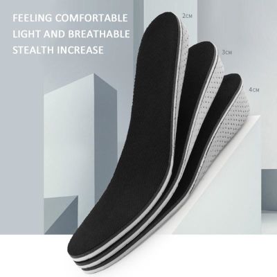 Unisex Height Increase Insole Insert Memory Foam Insoles 1 Pair Breathable Full Hlaf Insole Sports Height Increase Shoe Pads