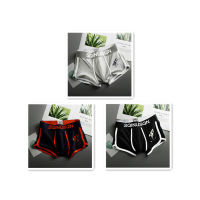 Autumn new mens low waist cotton breathable underwear (3pc) personalized fashion comfortable sexy youth boxer pants