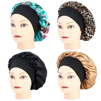 Satin Bonnet Hair Bonnet for Sleeping Large Silk Bonnets for Black Women with Elastic Soft Band for Hair Care