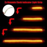 สัญญาณไฟ Led แบบไดนามิก2ชิ้น12V 5W แถบลูกศรกระจกมองข้างจักรยานยนต์สีอำพันไฟ Led ไฟรถยนต์โคมไฟแถบอุปกรณ์เสริมรถยนต์