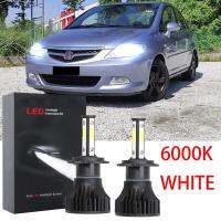 ชุดหลอดไฟหน้ารถยนต์ LED 6000K ฮาโลเจน สีขาว แบบเปลี่ยน สําหรับ HONDA CITY SEL GD6 GD8 2006 2007 2008 (1 คู่)