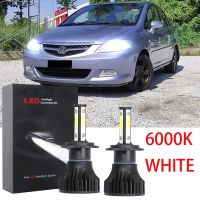 ชุดหลอดไฟหน้ารถยนต์ LED 6000K ฮาโลเจน สีขาว แบบเปลี่ยน สําหรับ HONDA CITY SEL GD6 GD8 2006 2007 2008 (1 คู่) 2PCS