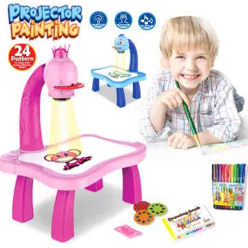 Projector Learning and Drawing Painting Set, Kids Drawing Projector Table,  Child Learning Desk, Smart Projector with