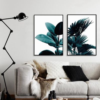 2pcs / set Creative GREEN PLANT Canvas Art Print Wall Poster Wall Pictures Painting Wall Art for Bedroom Living Room Home Decor Frame Not Include