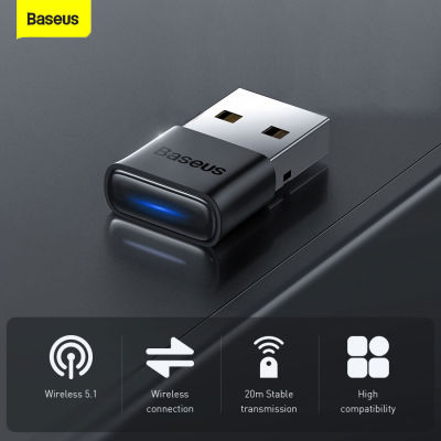 Baseus USB Bluetooth Adapter Bluetooth 5.1 Wireless BT Receiver Transmitter Adaptador for PC Speaker Mouse Music Audio Adapter
