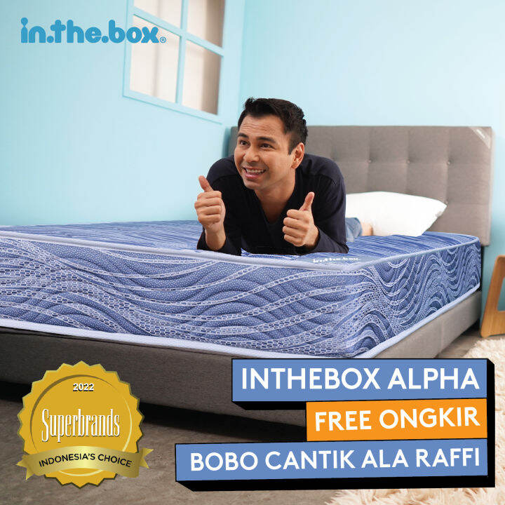 Kasur Spring Bed INTHEBOX Alpha FREE Bantal Ukuran 90x200, 100x200