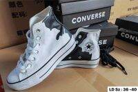 【ปังไม่ไหว!!】รองเท้าผ้าใบ Convers - White Black หุ้มข้อสูง รองเท้าชาย-หญิง รองเท้าลำลอง สินค้าพร้อมส่ง Free Box