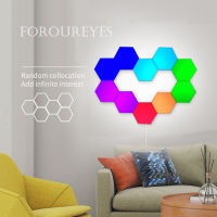 6pcs12pcs Quantum Lamp DIY Hexagonal Touch Sensitive Wall Lamps White Assembly Modular LED Lighting Creative