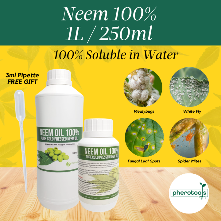 Pherotools NEEM OIL 100 (250ml / 1L) (Pure Cold Pressed Neem Oil