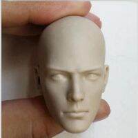 1:6 Male Head Sculpt Buddhist Monk Unpainted White Head Close/Open Eyes Model