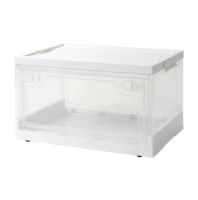 Multipurpose storage box in the refrigerator With basket and lock lid, size 20x13.5x11.7 cm. - bright white