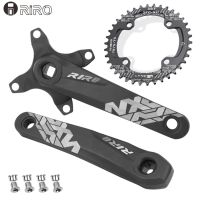 RIRO Bicycle Crankset 104BCD Mountain Bike Square Hole MTB Crank Aluminum Alloy 170/175mm Narrow Wide Single disc 32T34T/36T/38T