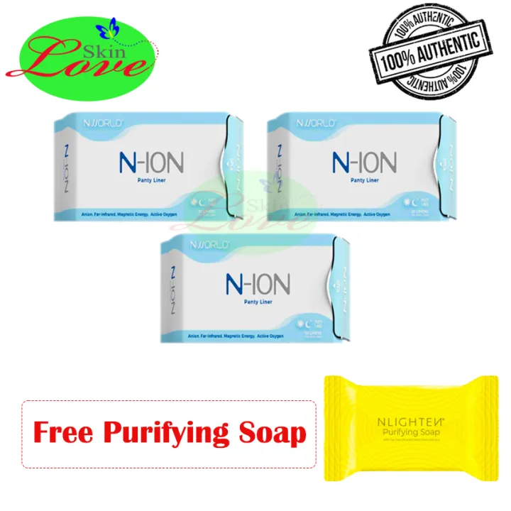 Nworld Nlighten Nion 3Packs Panty Liner with free Purifying Soap ( NO