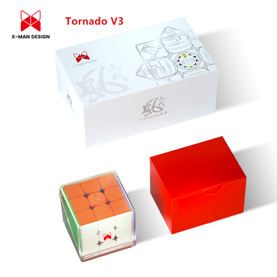 【Free Shipping】Free gifts QiYi X-Man Tornado V3M 3X3รุ่นเรือธง Magnetic Magic Speed Cube Qiyi XMD Tornado V3 M Pioneer รุ่นปริศนาของเล่น823