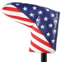 2023✘₪ Golf putter cover Stars and Stripes L-shaped one-shaped square semicircle putter protective cover PU waterproof material magnetic