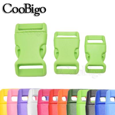 5pcs Plastic Contoured Side Release Buckles For Paracord Pets Collar Strap Backpack Bag DIY Accessories 15mm 20mm 25mm Colorful Cable Management