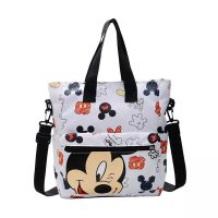 Middle Children One Shoulder Messenger Bags Disney Brand Mickey And Minnie Full Print Girls Handbag Zipper Fashion Nylon Skin