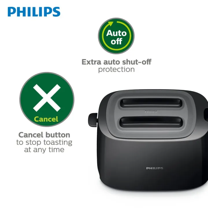 [Ready Stock] Philips HD2582 Daily Two Large Variable Slot Toaster With