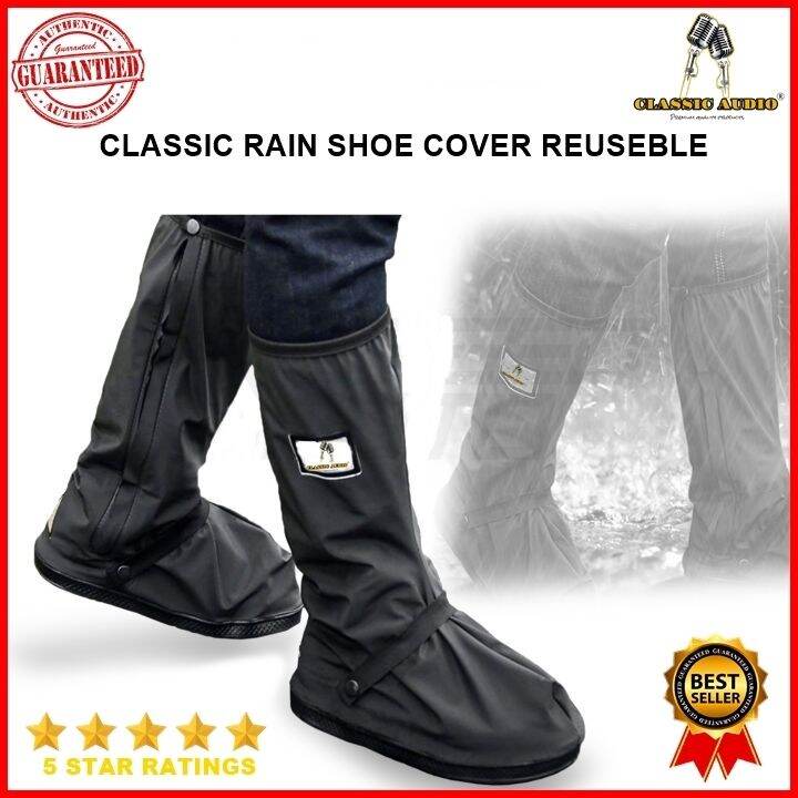 CLASSIC RAIN SHOE COVER REFLECTIVE / RAIN BOOT COVER UNISEX WATERPROOF OUTDOOR RAINWEAR