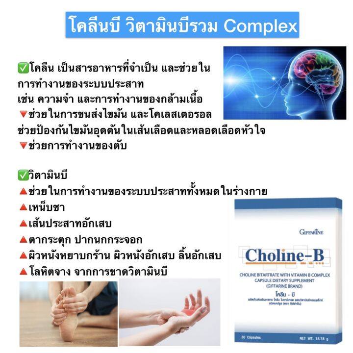 ส่งฟรี-วิตามินบีรวม-complex-choline-b-giffarine-โคลีนบี-ขนาดบรรจุ-30-แคปซูล-พร้อมส่ง