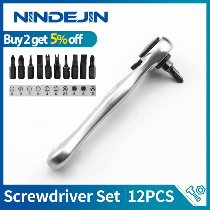 nindejin-ratchet-ไขควงชุด-cr-v-มัลติฟังก์ชั่-hexagon-ratchet-spanner-quick-release-mini-phillips-ซ็อกเก็ต-ratchet-wrench