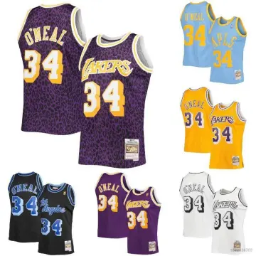 Youth Mitchell & Ness Gold/Purple Los Angeles Lakers Hardwood Classics Big  Face 5.0 Jersey