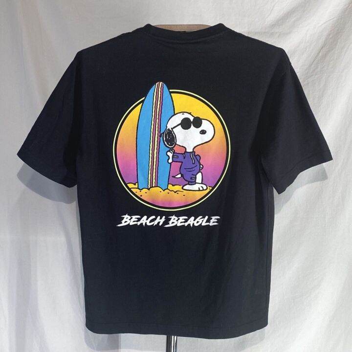 Hm Men'S Peanut Snoopy TShirt Pattern Printed Black Summer popular men