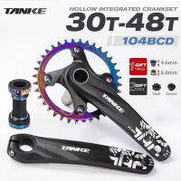 TANKE Hollow Integrated Crank จักรยานเสือภูเขา32T 34 36T 104bcd CChainring 170มม.ชุดจานหน้าจักรยานเสือภูเขาเกียร์แผ่น Bb68ด้ายพิเศษสำหรับอะลูมินัมอัลลอย Chainrings,ห่วงโซ่ป้องกัน,ห่วงโซ่ฝาครอบ,โซ่อุปกรณ์เสริม