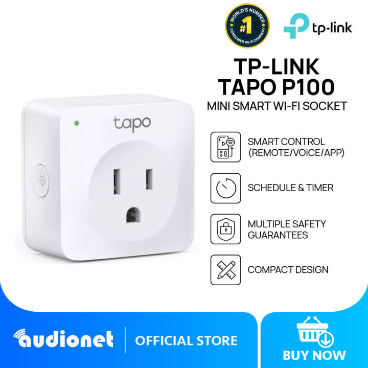 tp-link Tapo P100 Mini Smart Wi-Fi Socket with Timer and Voice Control
