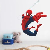 Creative Super Hero Spiderman Wall Stickers For Kids Room Bedroom Home Decoration Diy Avenger Movie Mural Art 3d Boys Wall Decal Wall Stickers  Decals