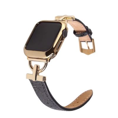 【Hot Sale】 Suitable for iwatch7 strap 1234567 generation se new D word buckle leather