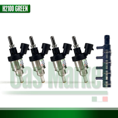 HANA H2001 GREEN/RED 12V Injector Set 4 Cyl – Hose Type