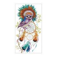 Owl Dream Catcher DIY Art Pattern Cross Stitch Embroidery 11CT Fabric Needle Thread Kits Childrens Room Decor