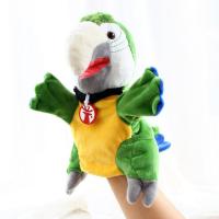 Simulation Soft Bird Parrot Plush Sleeve Hand Puppet Stuffed Doll Toy Kids Gift Finger Puppets Hand Puppets Christmas Gifts