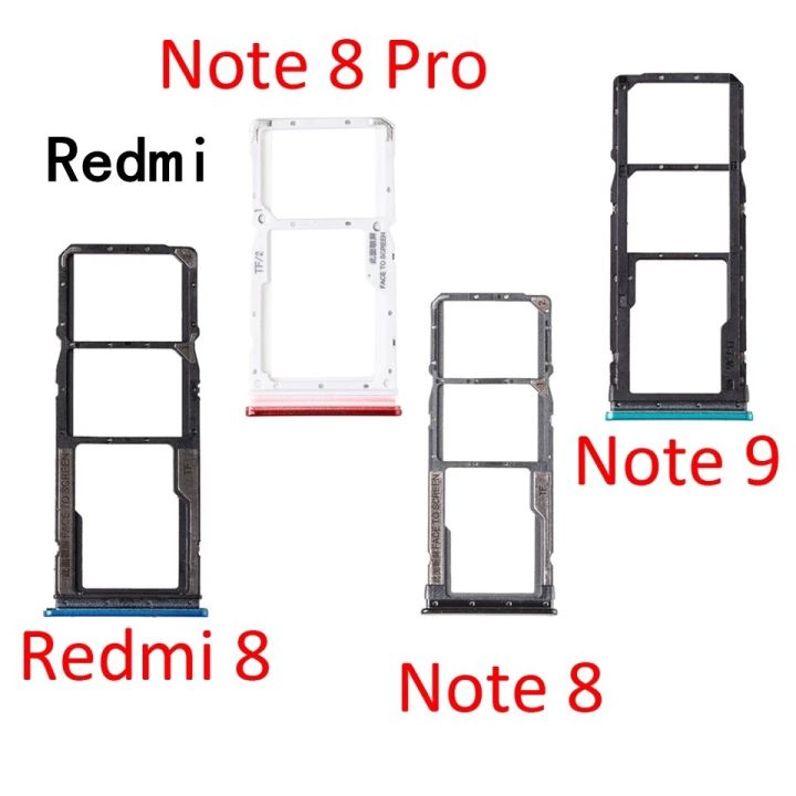 เหมาะสำหรับ Xiaomi Redmi 8 / 8A / Note8 / Note8pro / Note9 / Note9pro นาโนซิมกระเป๋าเก็บบัตรถาดเอสดีคู่อะไหล่ช่องเสียบบัตร