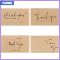 MUMU 30PCS แพ็คเก็ต การ์ดสต็อก สำหรับธุรกิจขนาดเล็ก ป้ายอวยพร แสดงความขอบคุณ โปสการ์ด andquot;ขอบคุณสำหรับการสั่งซื้อandquot; การ์ดกระดาษคราฟท์