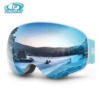 Child Ski Goggles Double Layers UV400 Anti-fog Big Ski Glasses Skiing Mask Snowboard Kid Snow Goggles Wearable Helmet