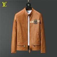 [คุณภาพสูง] Original  Men Fashion Jacket 2022 New Lapel Leather Jacket Loose Zipper Outerwear Business Casual Men Clothes