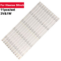 11pcs / set 495 mm tv backlight led strip สําหรับ Hisense 50inch 5led LED50K220 LED50EC290N HD500DF-B54 HD500DF-B53 RSAG7.820.6660